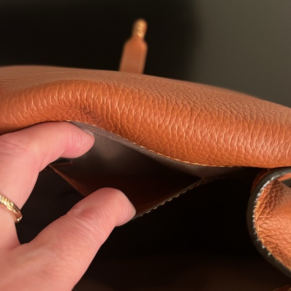 SALE! Chloe Marcie small leather saddle bag, brown/tan - excellent condition! - Picture 14 of 16